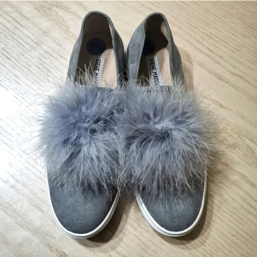 Steve Madden Emily Pom Pom Slip On Sneakers